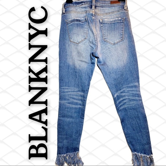 BLANKNYC The Reade Frayed Hem Skinny Jeans, Size 26 - Picture 4 of 16